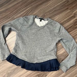 J. Crew ruffle hem pullover‎ sweater
